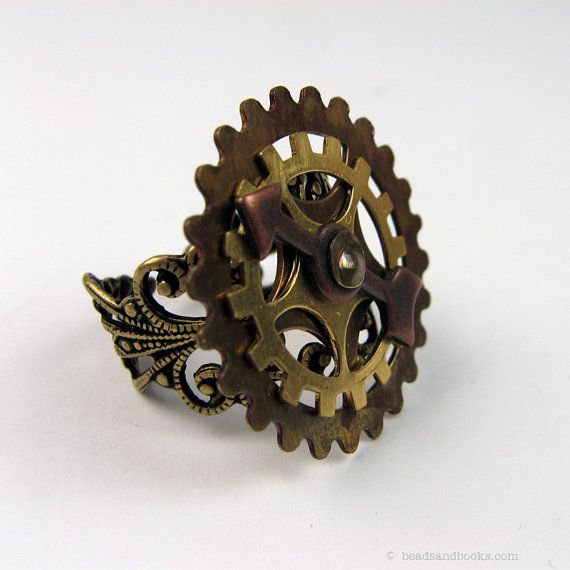 Steam09 - Steampunk Metal Gears Ring