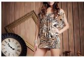 Leopard Print Mini Dress {V02}