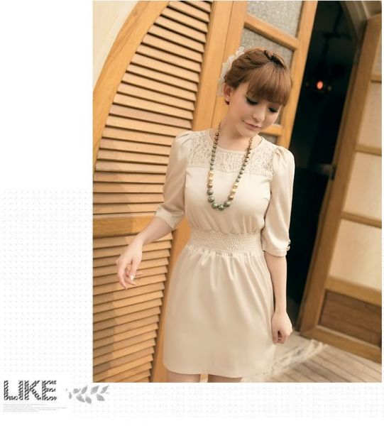 Dress Faux Silk Formal {V08}